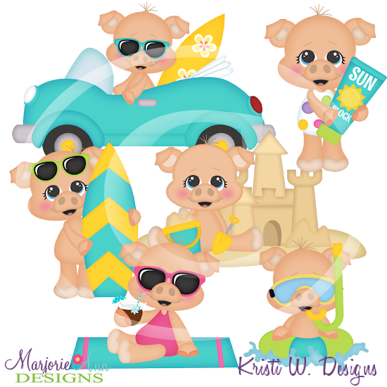 Sizzling Hot Summer SVG Cutting Files Includes Clipart - Click Image to Close